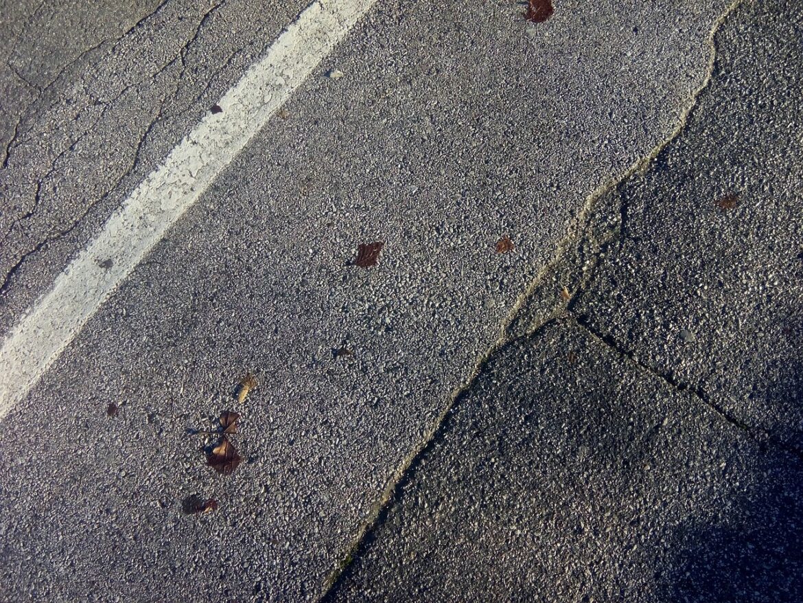 road, asphalt, rough