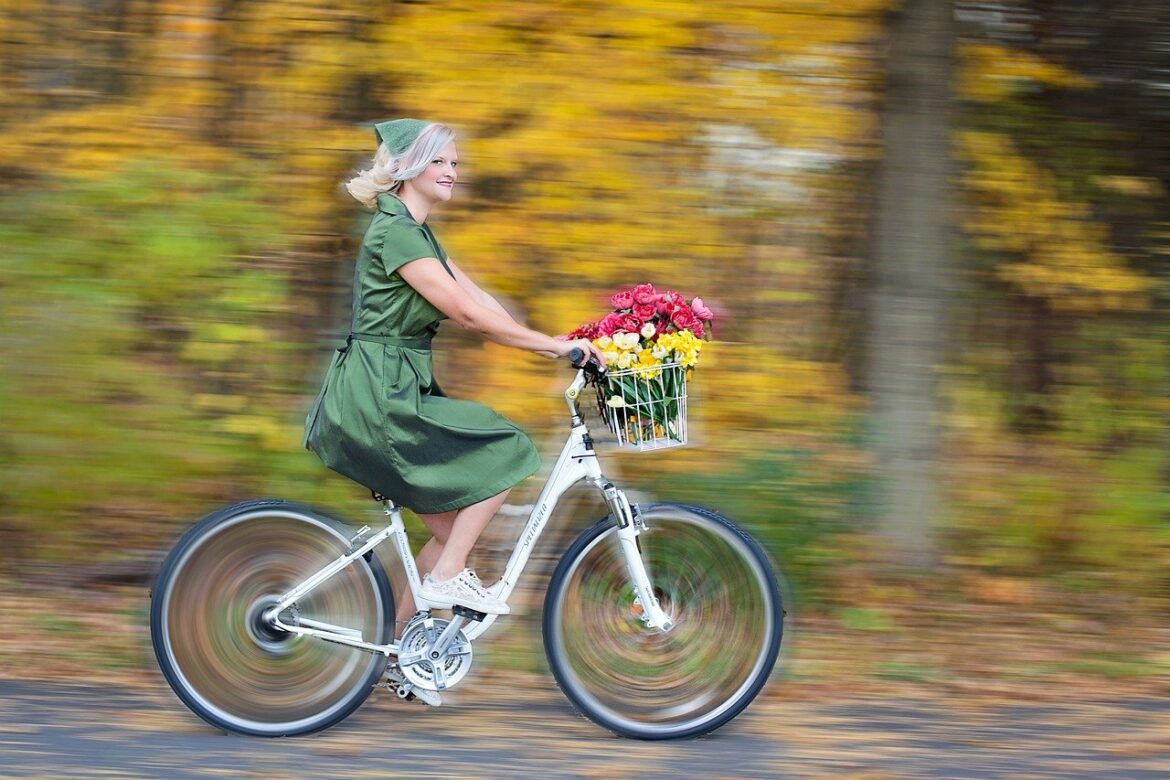 bike ride, bicycle, woman
