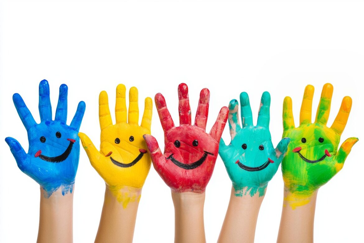 child, hands, paint, art, fun, fingers, color, school, colorful, arm, palm, concept, volunteer, kid, sign, teamwork, help, group, dirty, play, symbol, team
